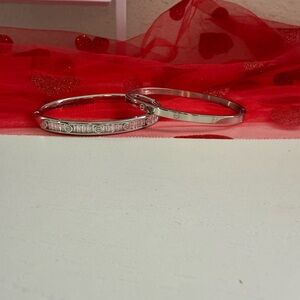 Elegant Silver Bangle Set